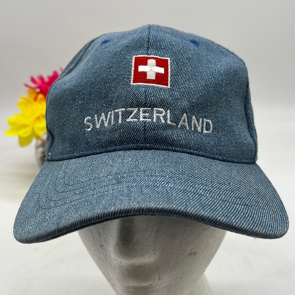 Accessories - Switzerland Denim Baseball Hat with embroidered logo HT3423B
